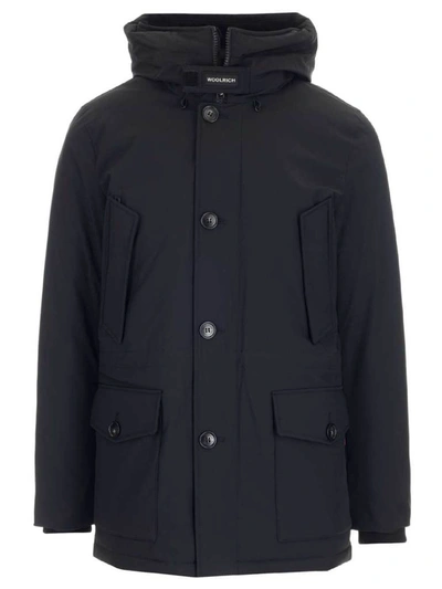 Shop Woolrich Hooded Arctic Parka Coat In Black