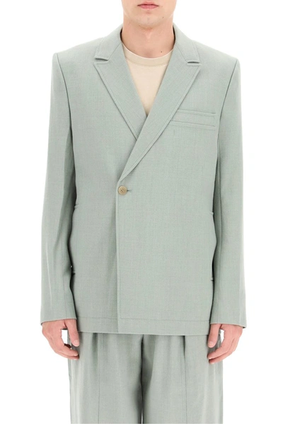 Shop Jacquemus Moulin Tailored Blazer In Green