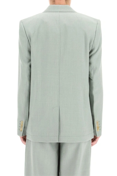 Shop Jacquemus Moulin Tailored Blazer In Green