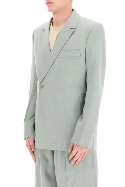 Shop Jacquemus Moulin Tailored Blazer In Green