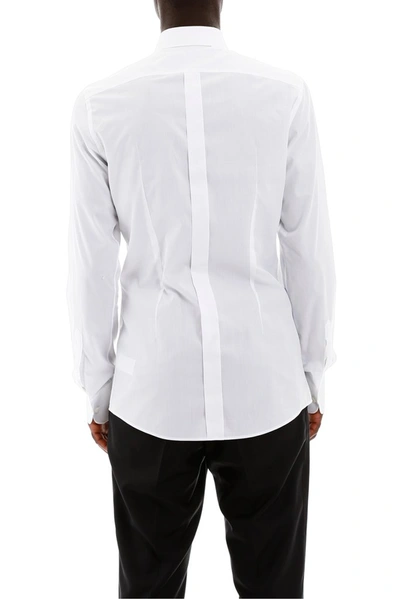 Shop Dolce & Gabbana Tailored Bib Tuxedo Shirt In White