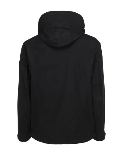 Shop Burberry Packaway Hooded Jacket In Black