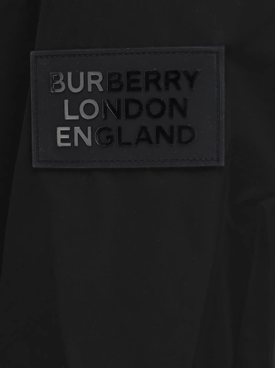 Shop Burberry Packaway Hooded Jacket In Black