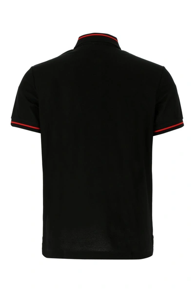 Shop Burberry Logo Polo Shirt In Black
