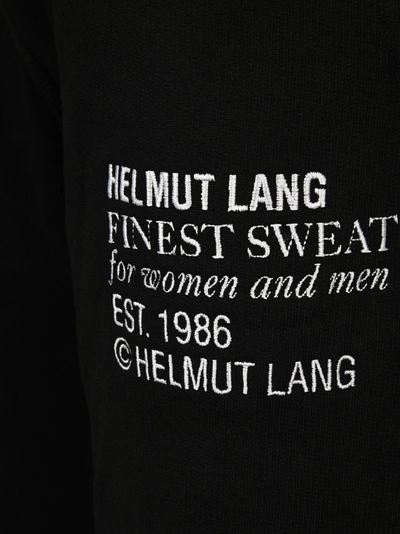 Shop Helmut Lang Logo Printed Jogger Pants In Black