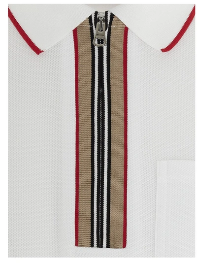 Shop Burberry Waltham Polo Shirt In White