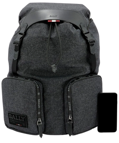 Shop Bally Rhudi Backpack In Grey