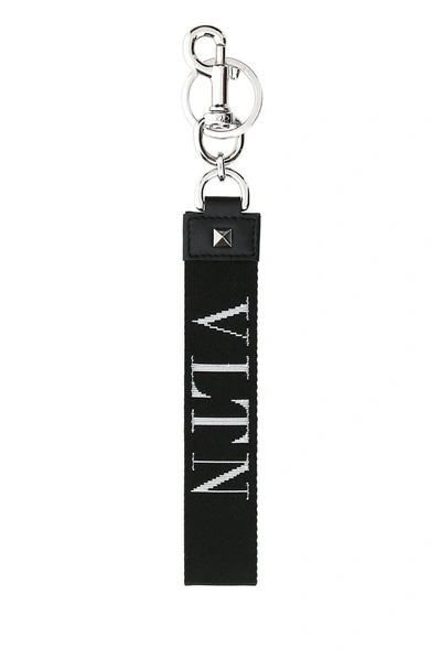 Shop Valentino Vltn Keyring In Black