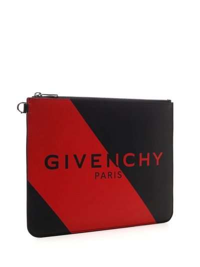 Shop Givenchy Colour Block Clutch Bag In Black