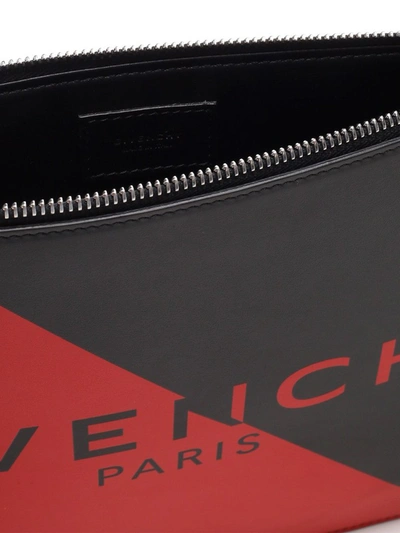Shop Givenchy Colour Block Clutch Bag In Black