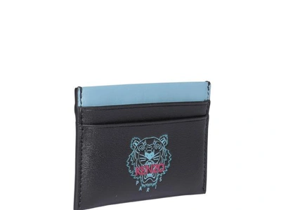 Shop Kenzo Ekusson Tiger Cardholder In Black