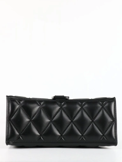 Shop Balenciaga Hourglass Quilted Small Shoulder Bag In Black