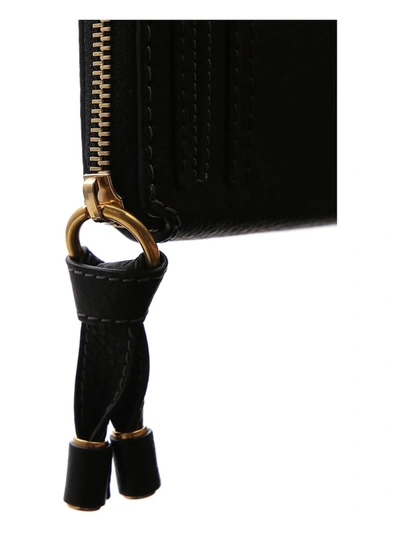 Shop Chloé Marcie Long Zipped Wallet In Black