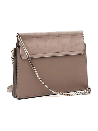Shop Chloé Small Faye Foldover Shoulder Bag In Grey