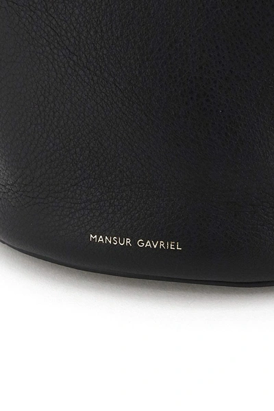 Shop Mansur Gavriel Zipped Bucket Bag In Black