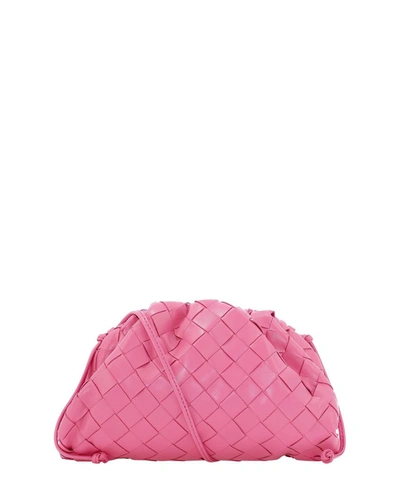 Shop Bottega Veneta Woven Pouch Bag In Pink