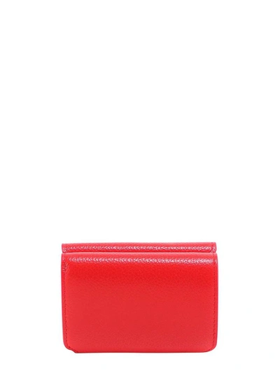 Shop Balenciaga Cash Mini Wallet In Red