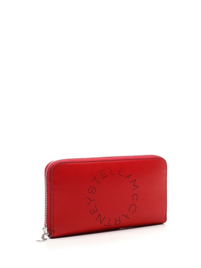 Shop Stella Mccartney Logo Continental Wallet In Red