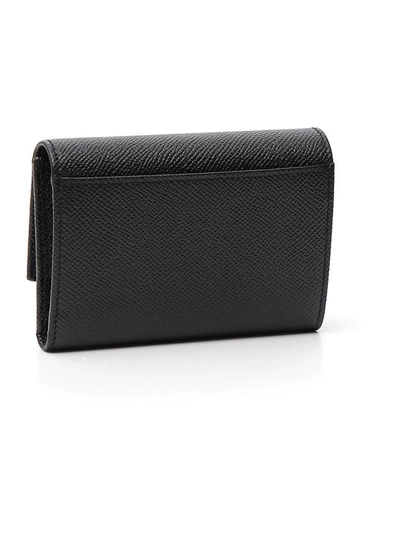 Shop Dolce & Gabbana Dauphine Leather Wallet In Black