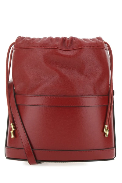 Shop Gucci 1955 Horsebit Bucket Bag In Red