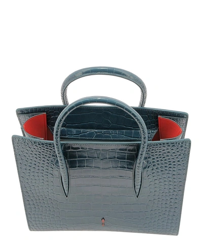 Shop Christian Louboutin Paloma S Medium Tote Bag In Blue