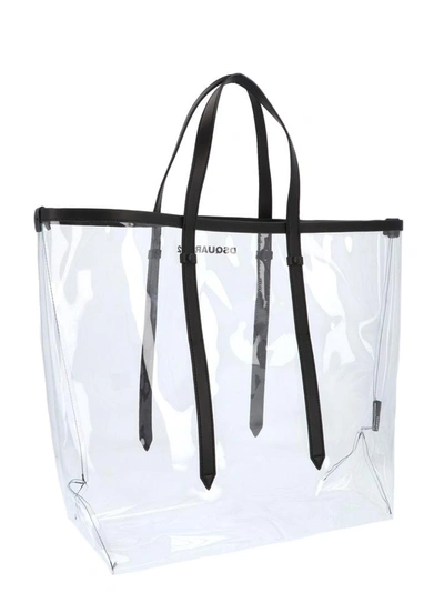 Shop Dsquared2 Transparent Shopper Tote Bag In Multi