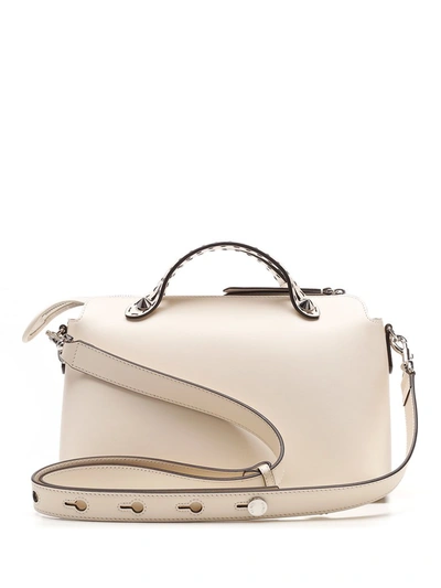 Shop Fendi By The Way Medium Boston Bag In White