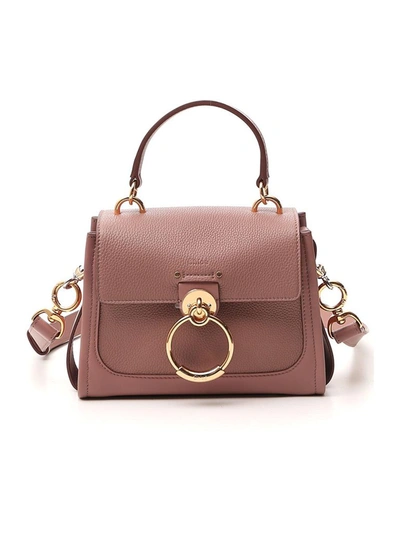 Shop Chloé Tess Day Mini Shoulder Bag In Pink