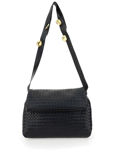 Shop Bottega Veneta Bv Fold Shoulder Bag In Black
