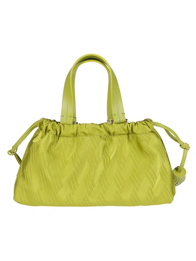 Shop Attico The  Jacquard Tassel Tote Bag In Green