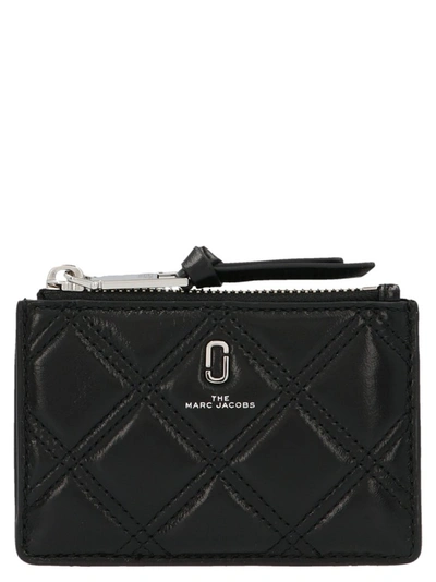 Shop Marc Jacobs The Quilted Softshot Wallet In Black