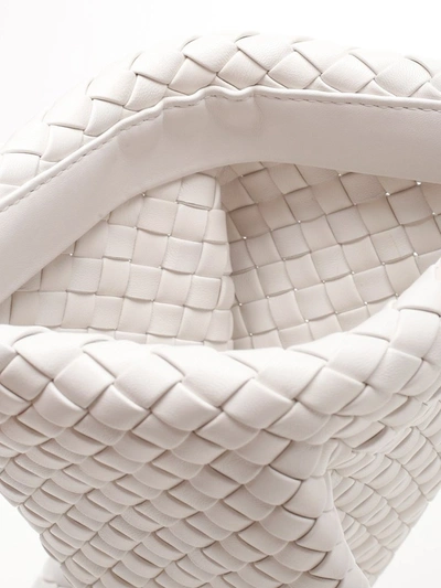 Shop Bottega Veneta Bv Crisscross Clutch Bag In White