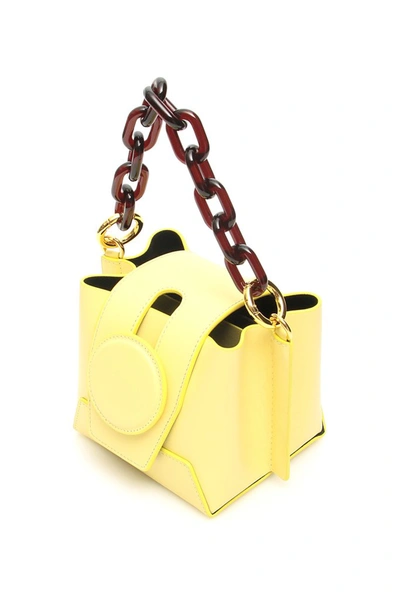 Shop Yuzefi Daria Bucket Bag In Yellow