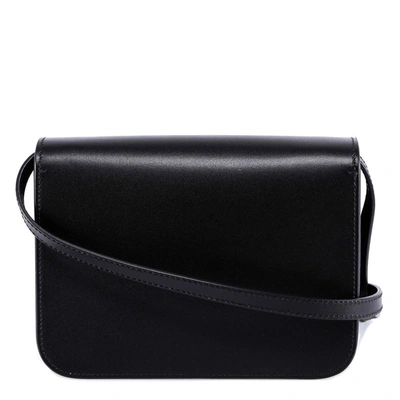 Shop Burberry Small Tb Motif Lola Shoulder Bag In Black