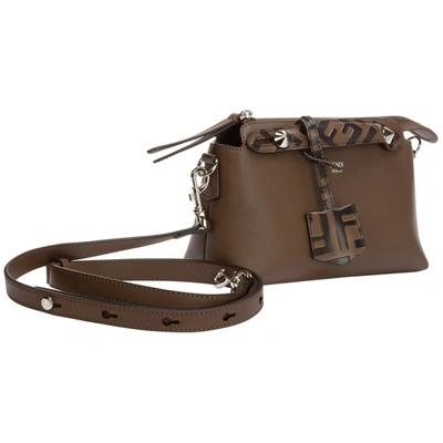 Shop Fendi By The Way Mini Boston Bag In Brown