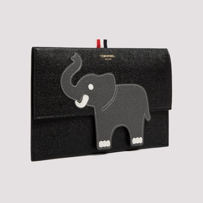 Shop Thom Browne Animal Icon Clutch Bag In Black
