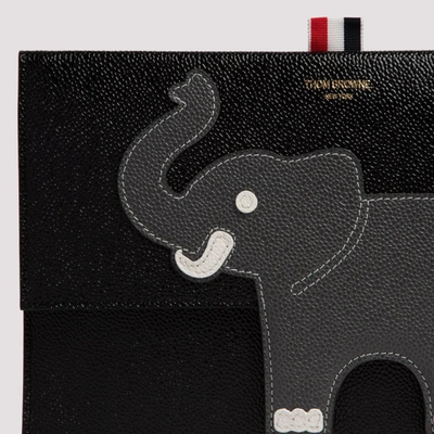 Shop Thom Browne Animal Icon Clutch Bag In Black