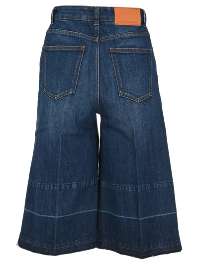 Shop Stella Mccartney Cropped Culotte Jeans In Blue