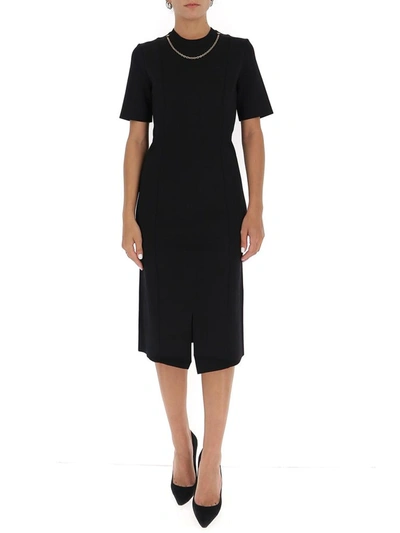Shop Givenchy Chain Detail Midi Dress In Black