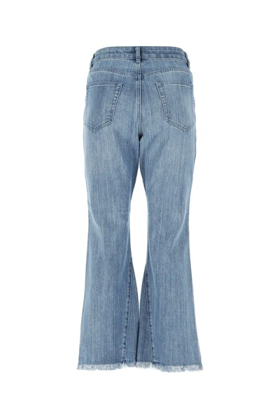 Shop Michael Michael Kors Cropped Flare Jeans In Blue