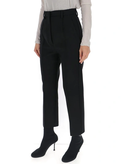 Shop Mm6 Maison Margiela Cropped Straight In Black