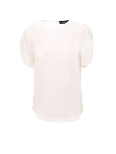 Shop Sportmax Code Short Sleeve Blouse In White