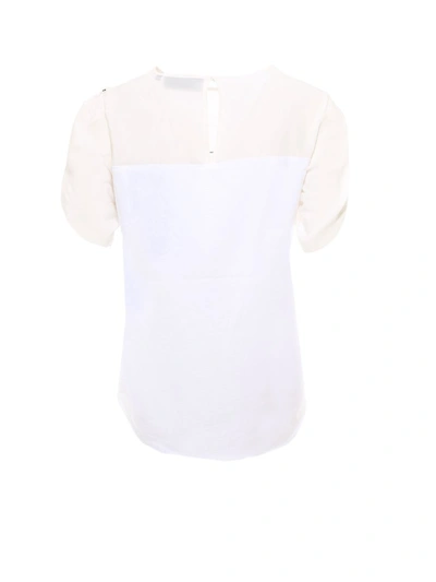 Shop Sportmax Code Short Sleeve Blouse In White