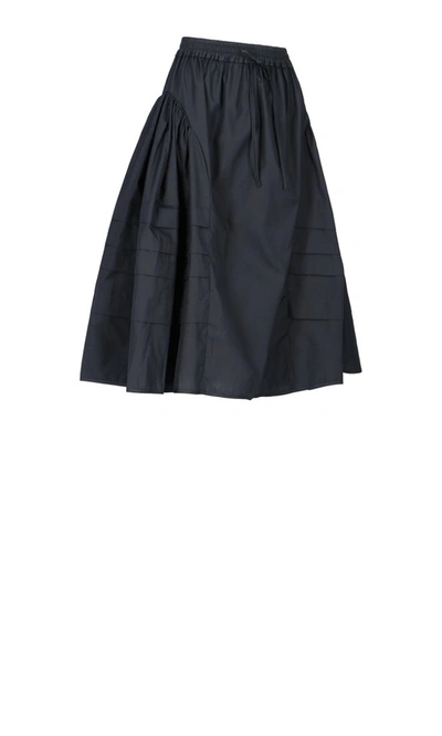 Shop Cecilie Bahnsen Mandy Midi Skirt In Black