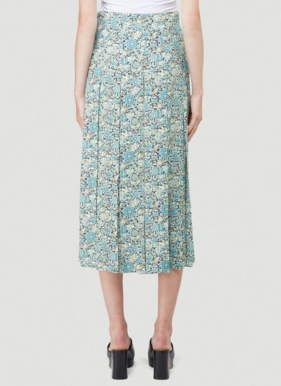 Shop Gucci Liberty Floral Print Crepe Skirt In Multi