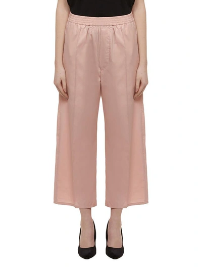 Shop Mm6 Maison Margiela Cropped Trousers In Pink