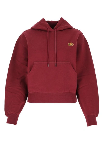 Shop Kenzo Tiger Crest Hoodie In Red
