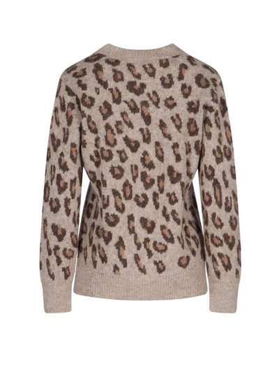 Shop A.p.c. Leopard Buttoned Cardigan In Multi