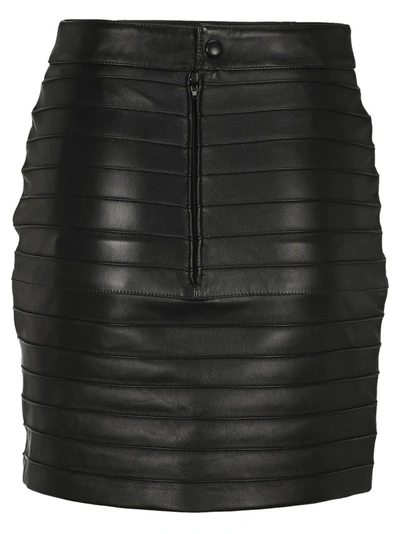 Shop Alessandra Rich Leather Mini Skirt In Black