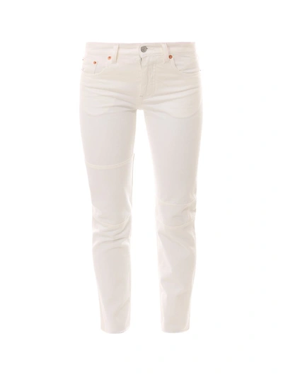 Shop Mm6 Maison Margiela Skinny Trousers In White